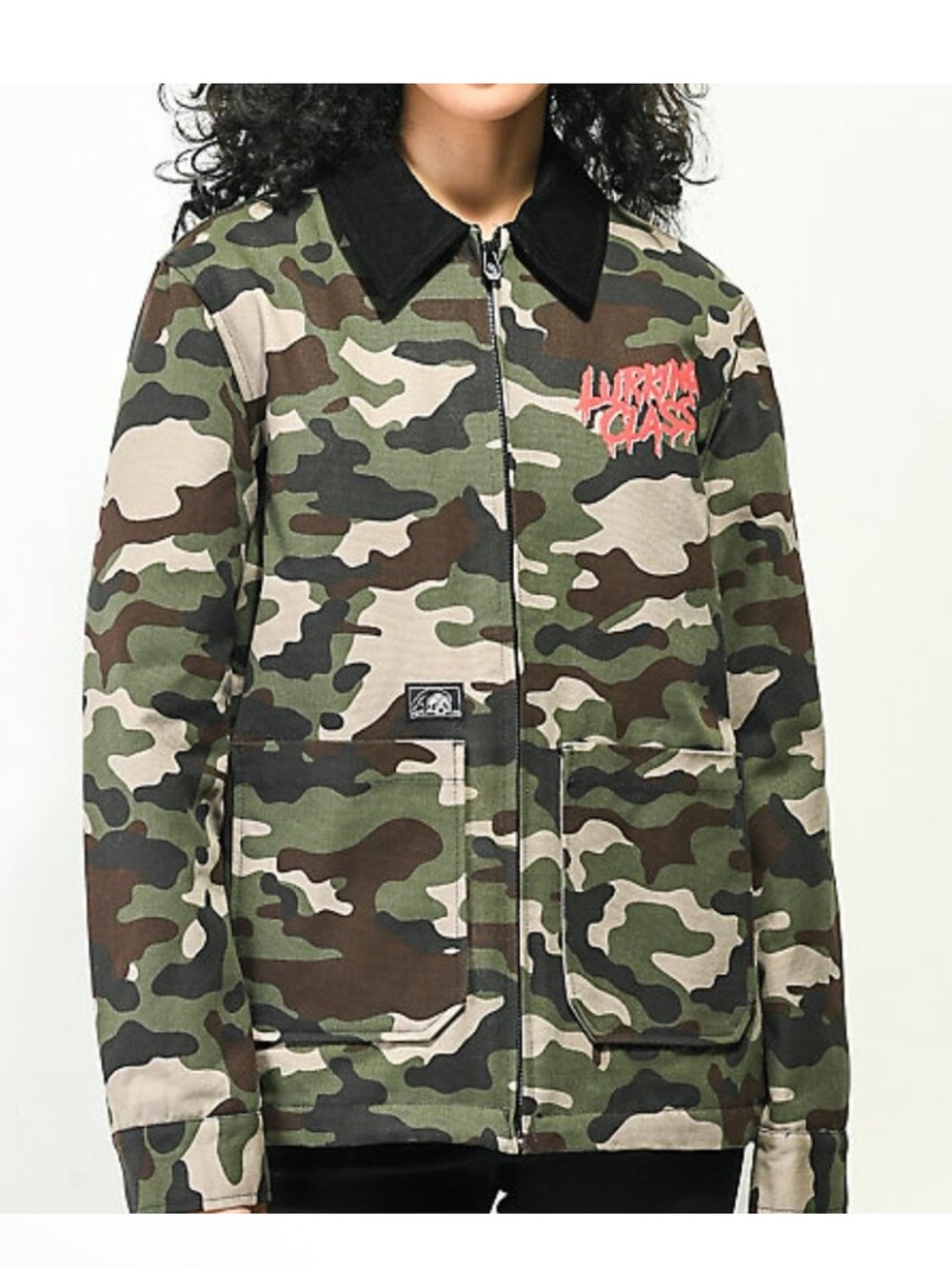Lurking class by Sketchy tank camo jacket medium bomber jacket